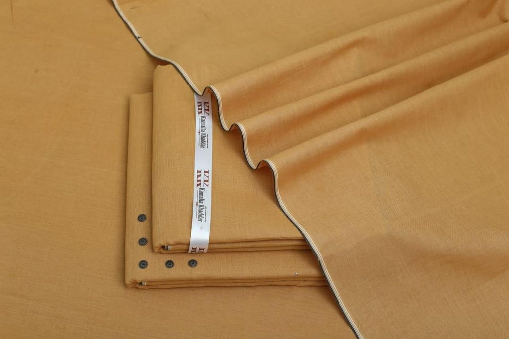 Premium Khaddar Suit Orange 100% Cotton Summer Wear