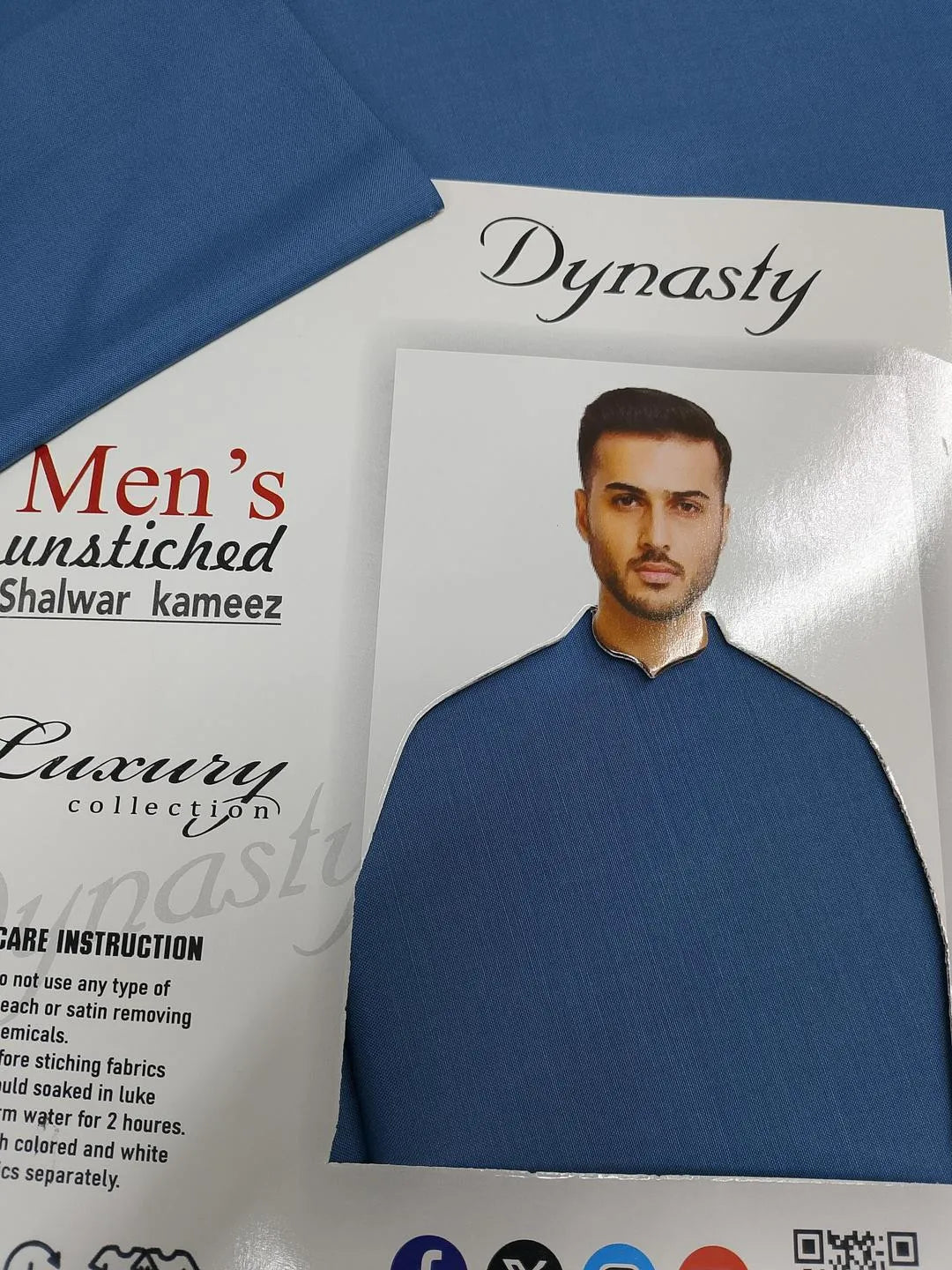 Men's Unstitched Suit Blue Wash & Wear Premium Quality
