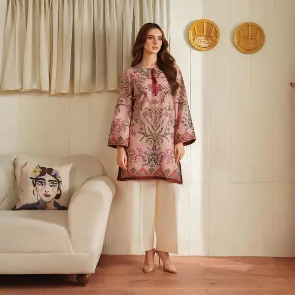 Elegant Women's Stitched Printed Suit - 2 Pcs