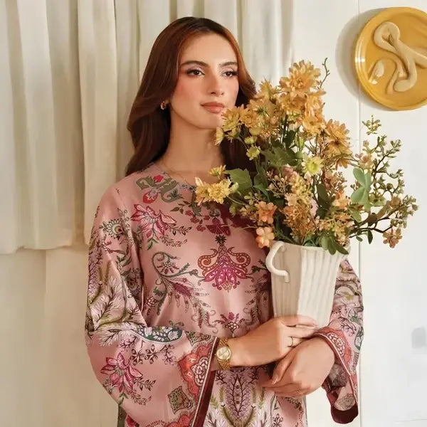 Elegant Women's Stitched Printed Suit - 2 Pcs