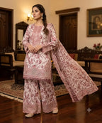 3 Pcs Women's Stitched Lawn Embroidered Suit