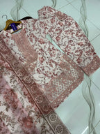 3 Pcs Women's Stitched Lawn Embroidered Suit
