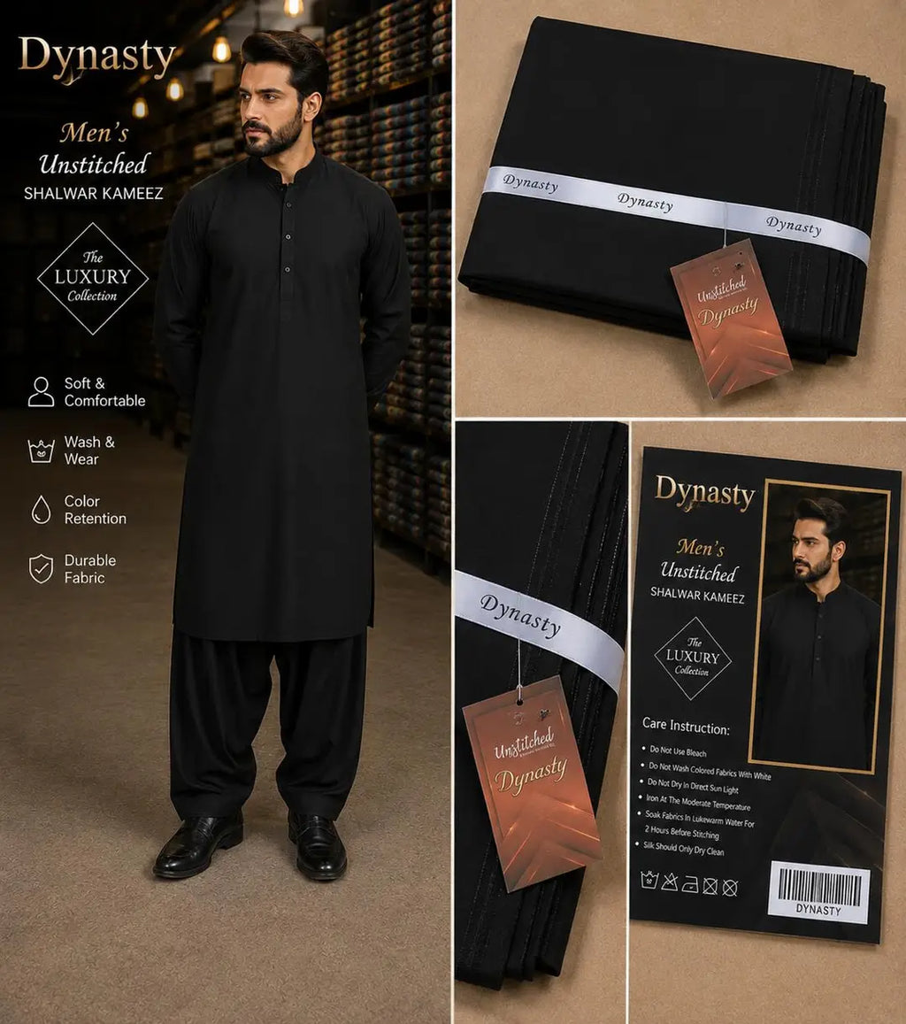 Men’s Unstitched Wash And Wear Plain Suit